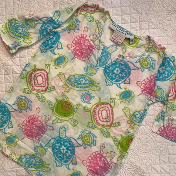 Gretchen Scott Turtle Time Tunic Swim Coverup🐢